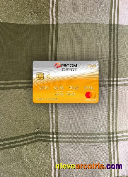 Philippines Bank of Communications mastercard gold photolook